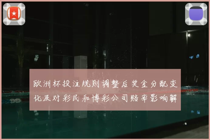 欧洲杯投注规则调整后奖金分配变化及对彩民和博彩公司赔率影响解析